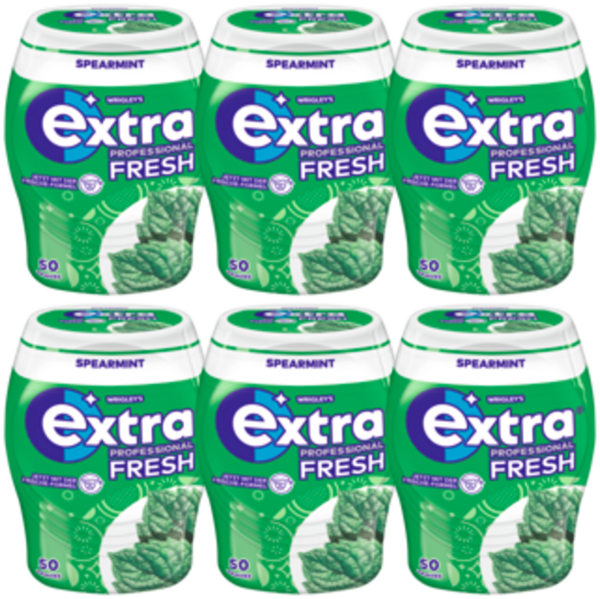 EXTRA® PROFESSIONAL Fresh Dose Spearmint 6 x 50 Dragees