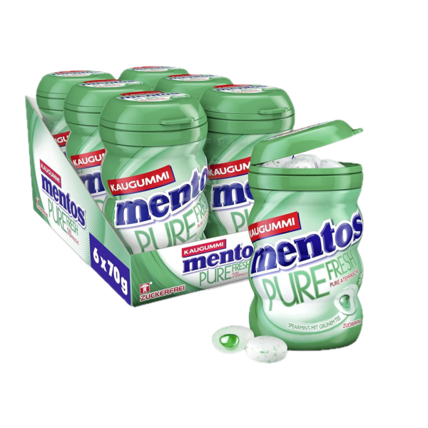 Mentos Kaugummi Pure Fresh Spearmint 6 X 70g, zuckerfrei